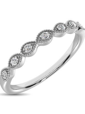 14K White Gold 1/20 Ct.Tw. Diamond Stackable Band