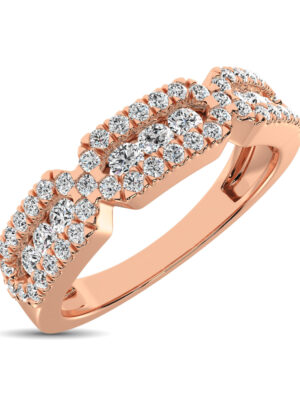 14K Rose Gold 1/2 Ct.Tw. Diamond Stackable Band