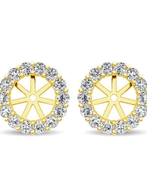 14K Yellow Gold Diamond 1/4 Ct.Tw. Earrings Jacket