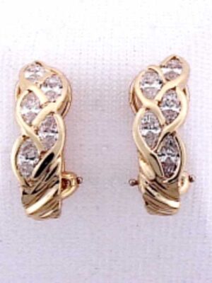 EFFY 14K YELLOW GOLD DIAMOND EARRINGS