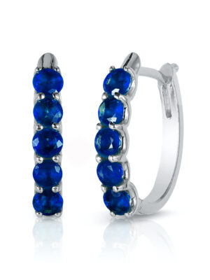 Effy 14K White Gold Natural Sapphire Earrings