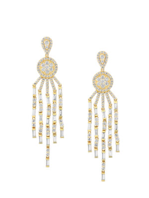 Effy 14K Yellow Gold Diamond Earrings