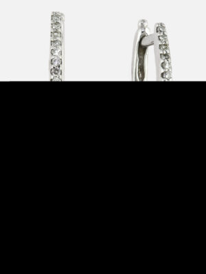 Effy 14K White Gold Diamond,Natural Sapphire Earrings