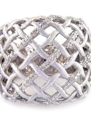 EFFY 925 STERLING SILVER DIAMOND RING