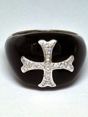 EFFY 925 STERLING SILVER DIAMOND RING