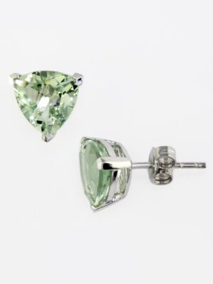 Effy 14K White Gold Green Amethyst Earrings