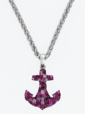 EFFY 925 STERLING SILVER MULTICOLOR SAPPHIRE AND RUBY PENDANT