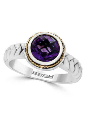 Effy 925 18K Yellow Gold/Silver Amethyst Ring