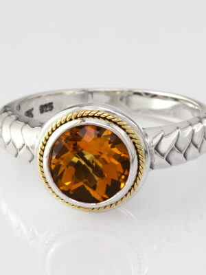 Effy 925 18K Yellow Gold/Silver Citrine Ring