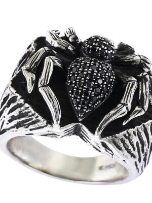 EFFY 925 STERLING SILVER BLACK SPINEL RING