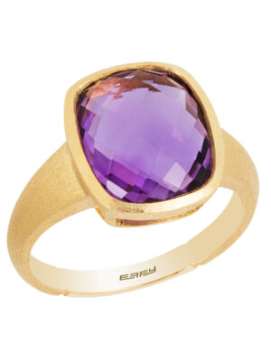Effy 14K Rose & White Gold Amethyst Ring