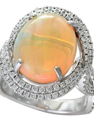 EFFY 18K WHITE GOLD ,OPAL RING