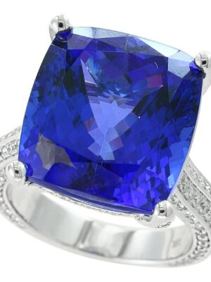 EFFY 18K WHITE GOLD TANZANITE RING