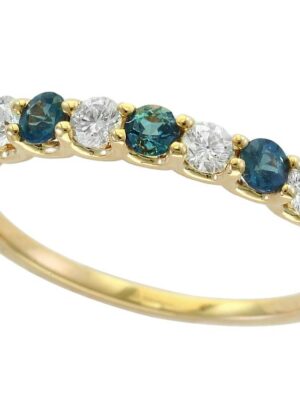 EFFY 14K YELLOW GOLD DIAMOND,ALEXANDRITE RING