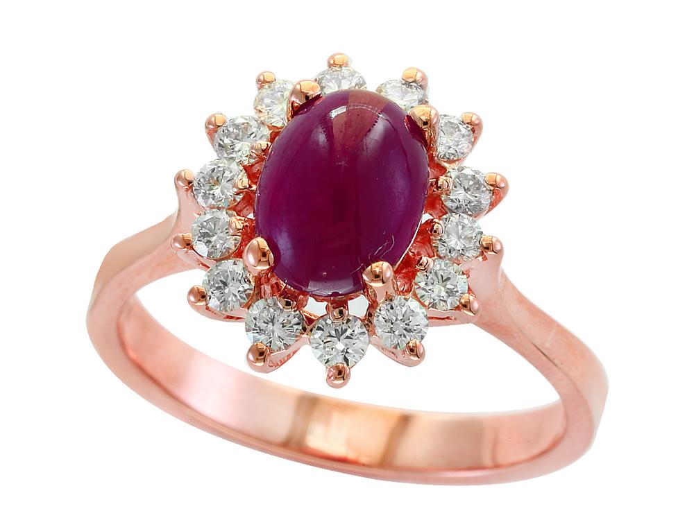 Effy Ethiopian Opal Diamond Ring, 14K Rose Gold - QVC.com