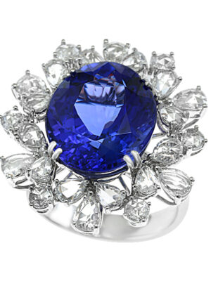 EFFY 18K WHITE GOLD TANZANITE RING