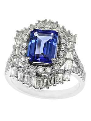 EFFY 18K WHITE GOLD TANZANITE RING