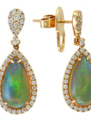 EFFY 14K YELLOW GOLD ,OPAL EARRINGS