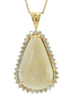 EFFY 14K YELLOW GOLD ,OPAL PENDANT