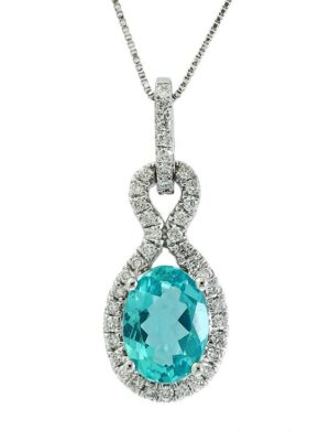 EFFY 14K WHITE GOLD ,DIAMOND AND APETITE PENDANT