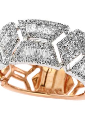 EFFY 18K WHITE/ROSE GOLD  RING