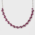 Effy 14K White Gold Diamond,Natural Ruby Necklace