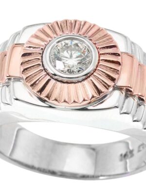 EFFY 14K WHITE TWO TONE DIAMOND RING