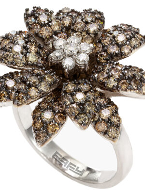 Effy 14K White Gold Diamond,Espresso Diamond, Ring