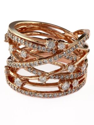 EFFY 14K ROSE GOLD DIAMOND RING