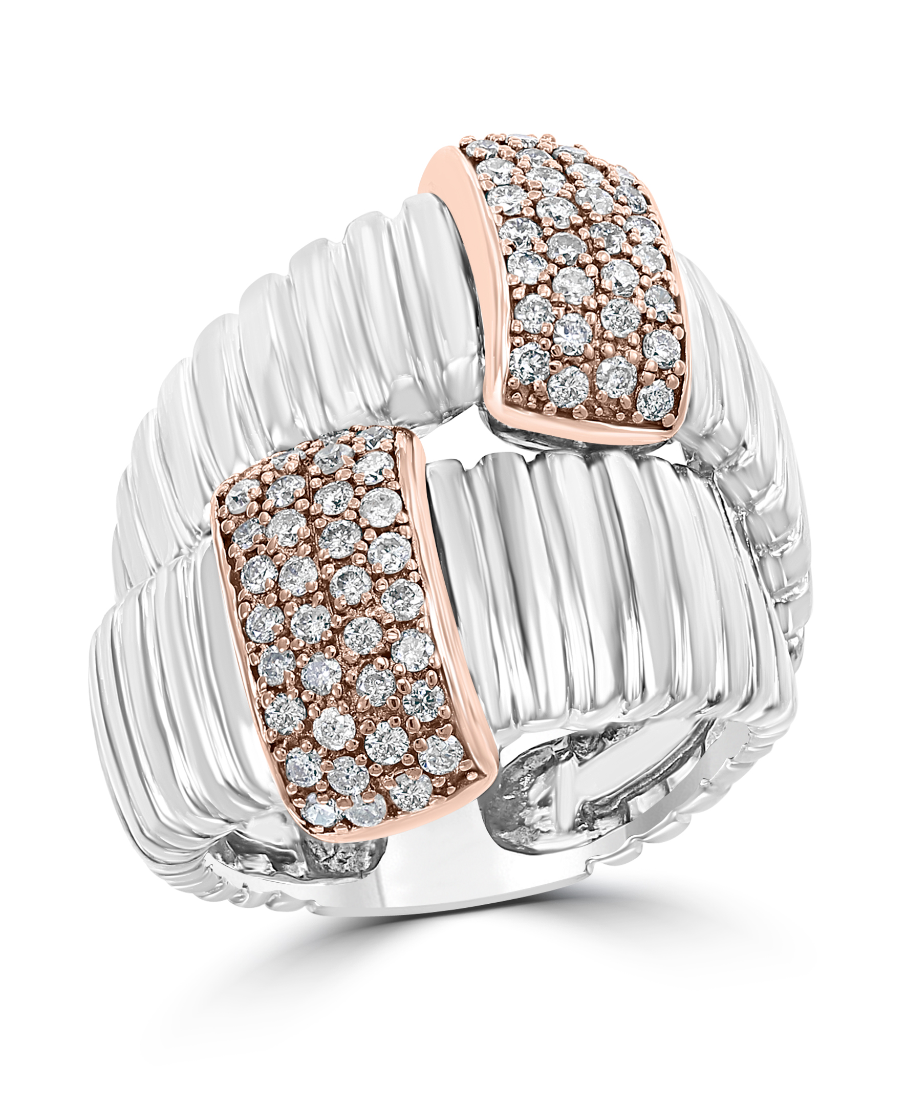 EFFY Collection Trio by EFFY® Diamond Diamond Pave Ring (1 ct. t.w.) in 14k  White, Yellow or Rose Gold - Macy's