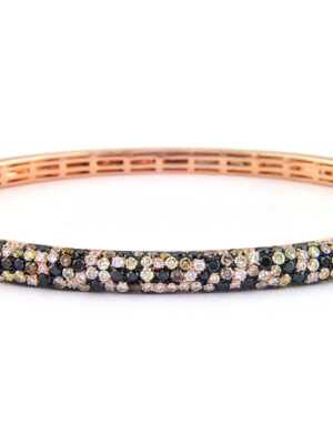 EFFY 14K ROSE GOLD DIAMOND,BLACK DIAMOND,ESPRESSO DIAMOND, BANGLE
