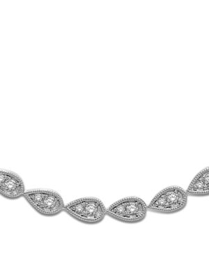 14K White Gold 1/8 Ct.Tw. Diamond Stackable Necklace