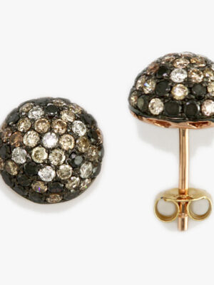 EFFY 14K ROSE GOLD DIAMOND,BLACK DIAMOND,ESPRESSO DIAMOND, EARRINGS