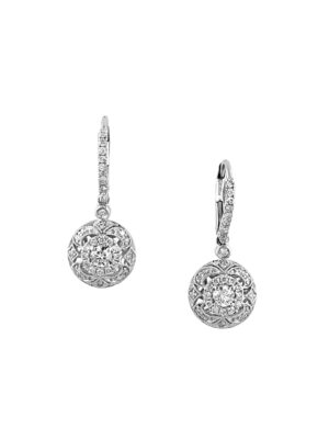 Effy 14K White Gold Diamond Earrings