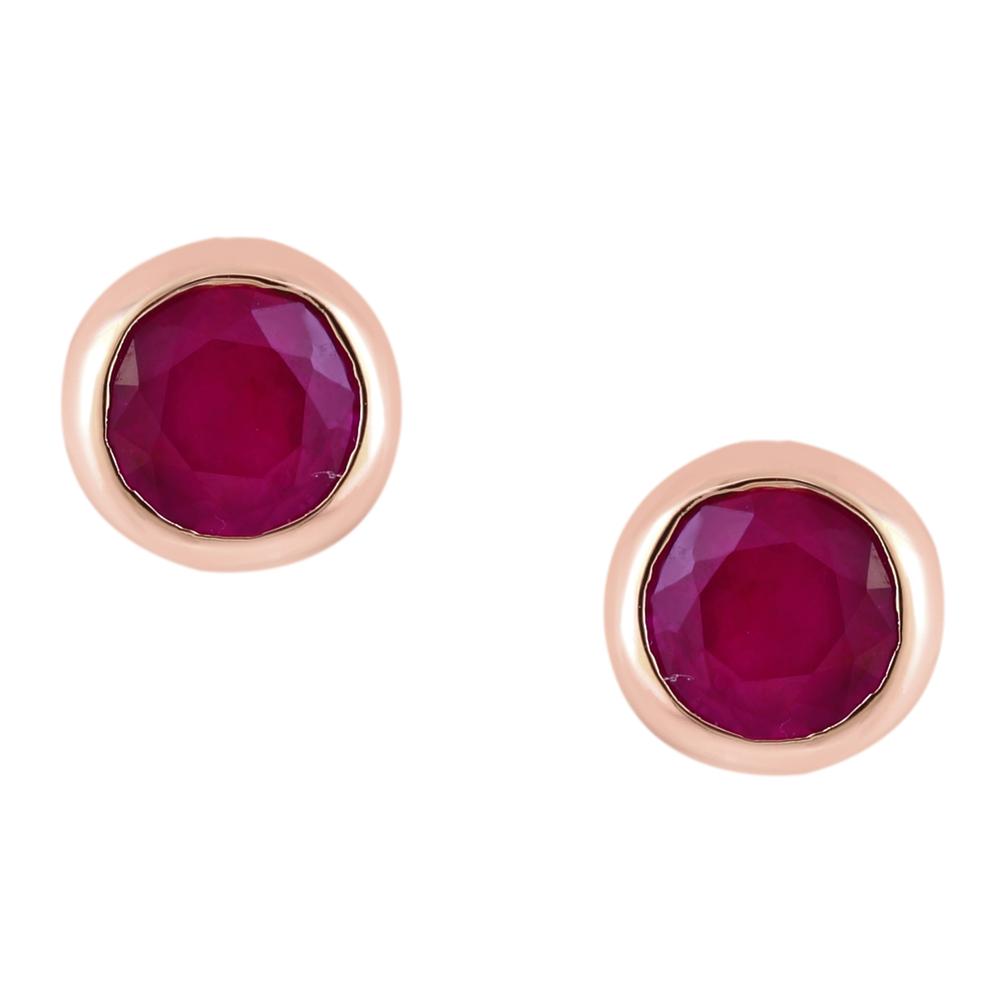 Fine Quality Ruby Earrings Made with Sterling Silver - Gleam Jewels
