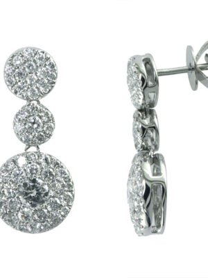 EFFY 14K WHITE GOLD DIAMOND EARRINGS