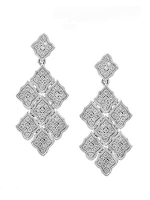 Effy 14K White Gold Diamond Earrings