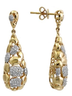 EFFY 14K YELLOW GOLD DIAMOND EARRINGS