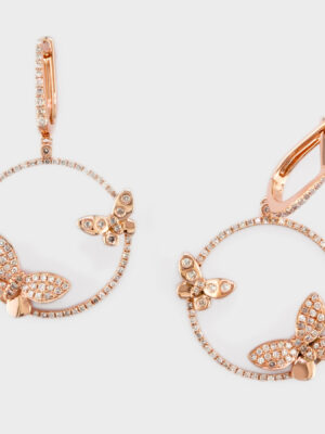 Effy 14K Rose Gold Diamond Earrings
