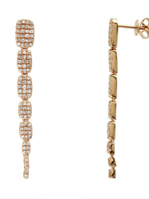 EFFY 14K WHITE GOLD DIAMOND EARRINGS