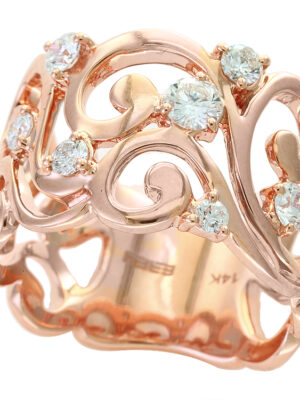 EFFY 14K ROSE GOLD DIAMOND RING