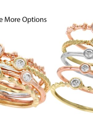 EFFY 14K-W/Y/R DIAMOND RING