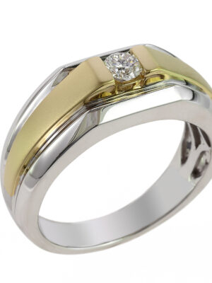 Effy 14K Wht/Yel Gd Diamond Ring