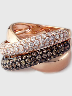 Effy 14K Rose Gold Diamond,Espresso Diamond, Ring