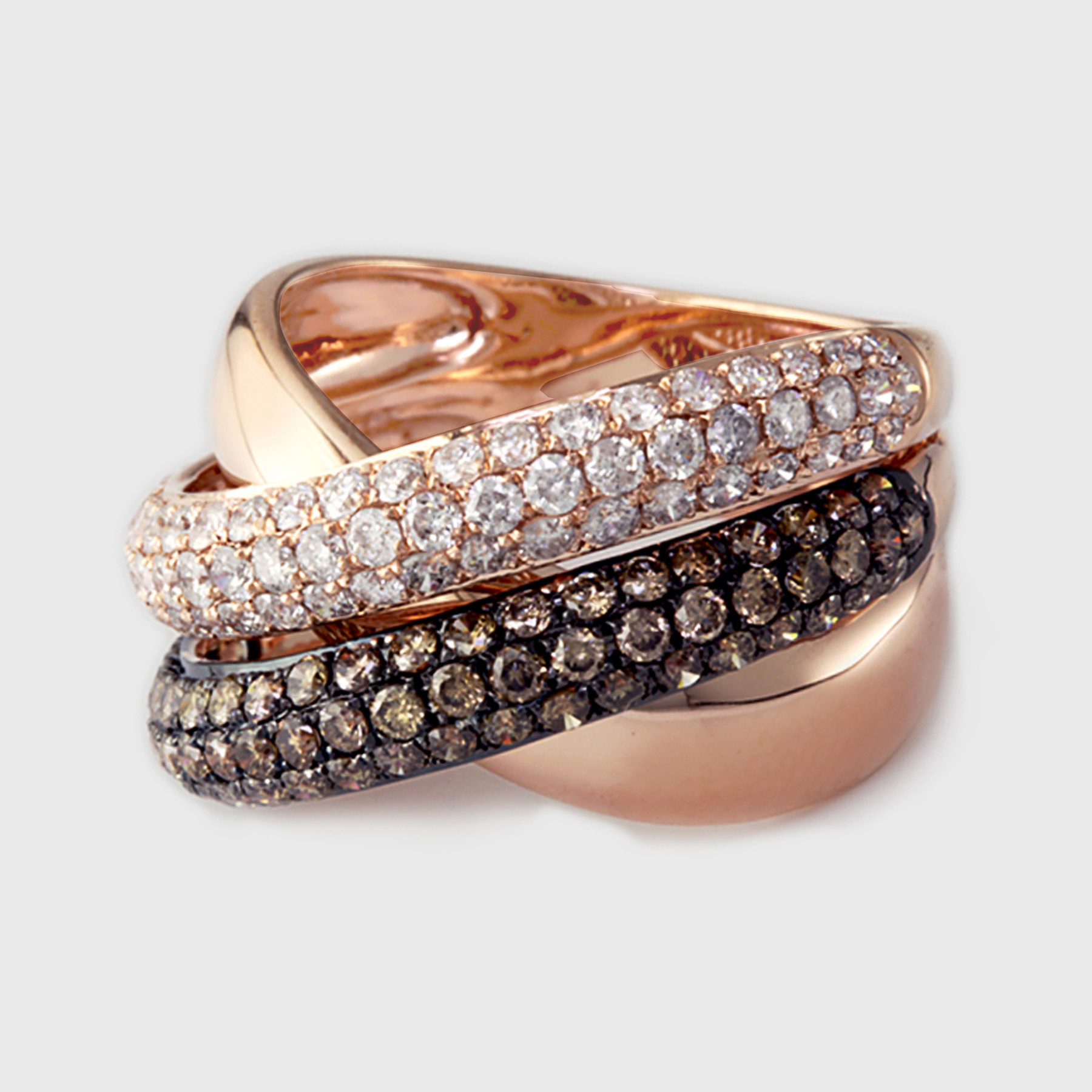 Effy Pave Rose 14k Rose Gold Diamond Leaf Ring – effyjewelry.com