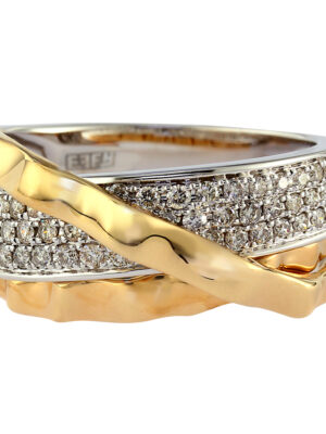 Effy 14K Wht/Yel Gd Diamond Ring