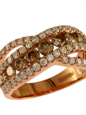 EFFY 14K ROSE GOLD DIAMOND,ESPRESSO DIAMOND, RING
