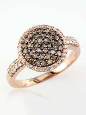 EFFY 14K ROSE GOLD DIAMOND,ESPRESSO DIAMOND, RING