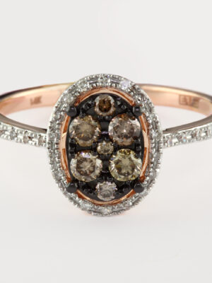 Effy 14K Rose Gold Diamond,Espresso Diamond, Ring