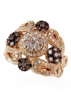 Effy 14K Yellow Gold Diamond,Espresso Diamond, Ring